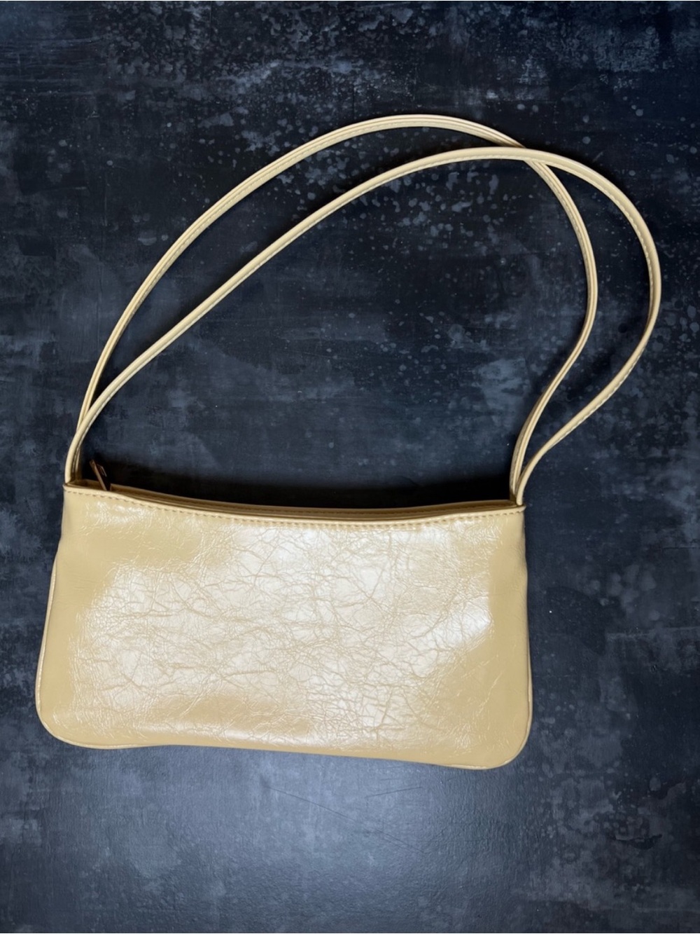 ASOS DESIGN Women's Shoulder Bag in Butter Yellow, skinny double strap